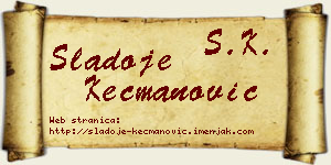 Sladoje Kecmanović vizit kartica